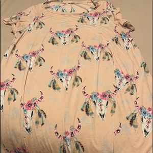 Bull Skull Knee Length Dress